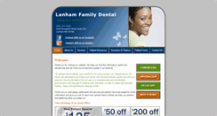 Desktop Screenshot of lanhamfamilydental.com