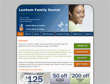 Tablet Screenshot of lanhamfamilydental.com